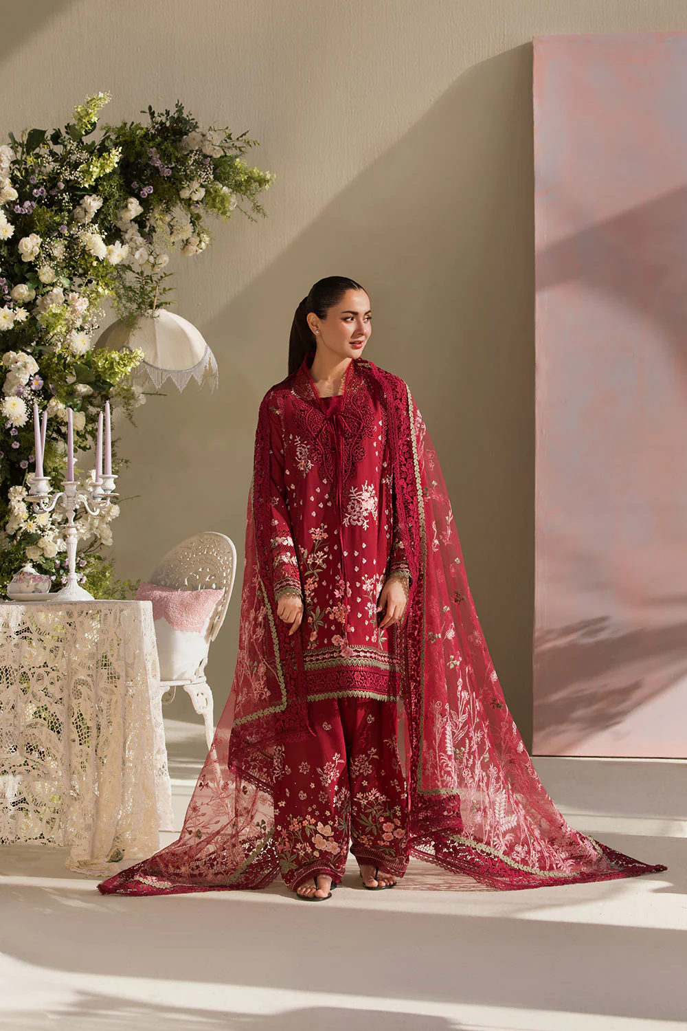 Premium Embroidered 3 Piece Lawn Suit | Unstitched Women Suits Pakistan