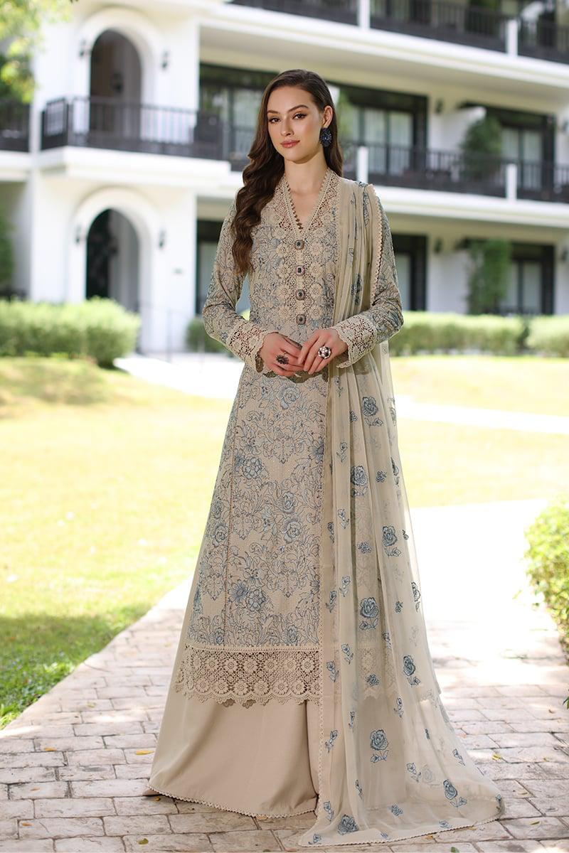 Premium Embroidered 3 Piece Lawn Suit | Unstitched Lawn Suits Pakistan