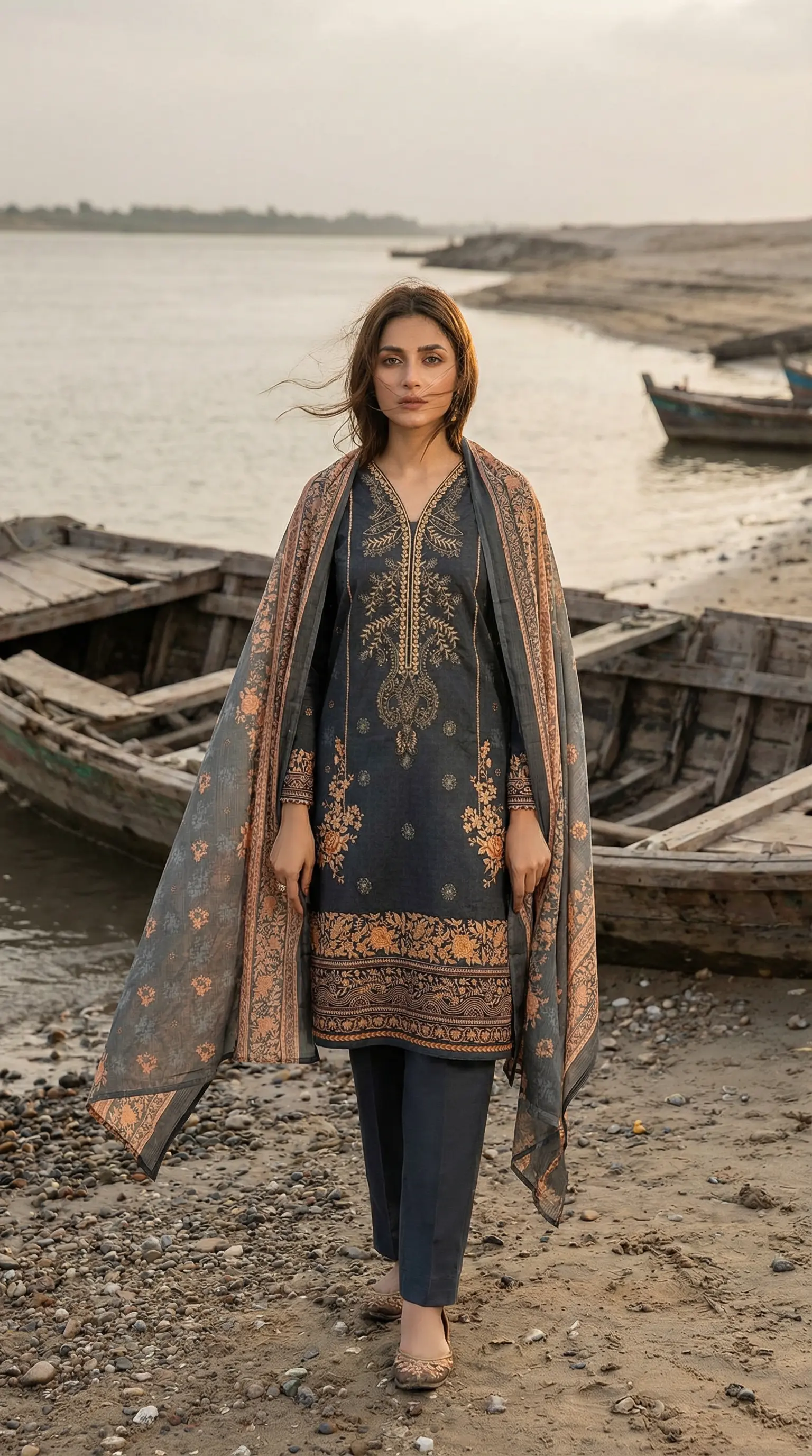 Printed Lawn 3 Piece Suit | Simple Unstitched Lawn Suits Pakistan